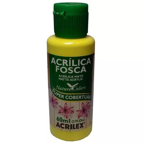 Imagem de Tinta Acrílica -AMARELO LIMÃO- Fosca Acrilex 60ml Artesanato