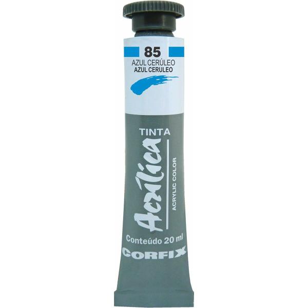 Imagem de Tinta Acrílica Corfix 20ml Cor Azul Cerúleo 85 G1