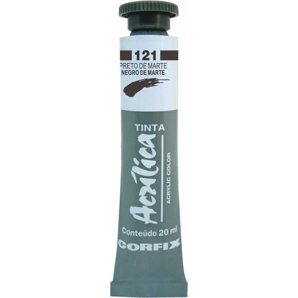 Imagem de Tinta Acrílica Corfix 20ml Cor Preto de Marte 121 G1