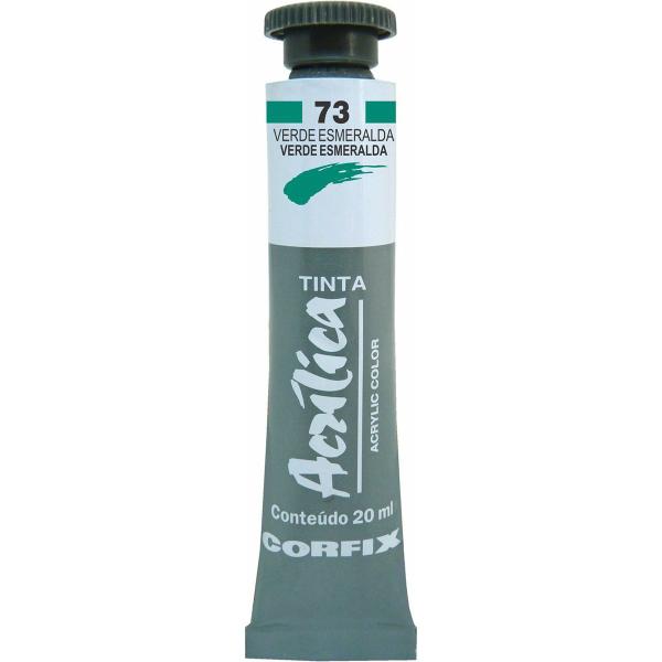 Imagem de Tinta Acrílica Corfix 20ml Cor Verde Esmeralda 73 G1