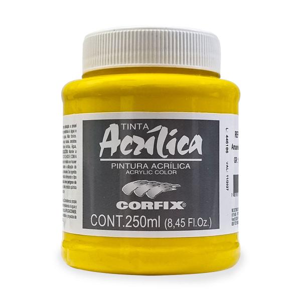 Imagem de Tinta Acrílica Corfix 250ml Amarelo Cádmio 123 Gr 1