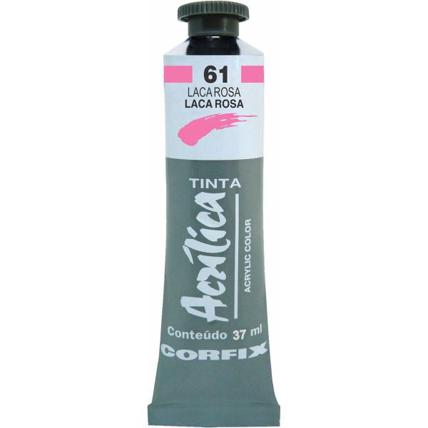 Imagem de Tinta Acrílica Corfix 37ml Cor Laca Rosa 61 G1