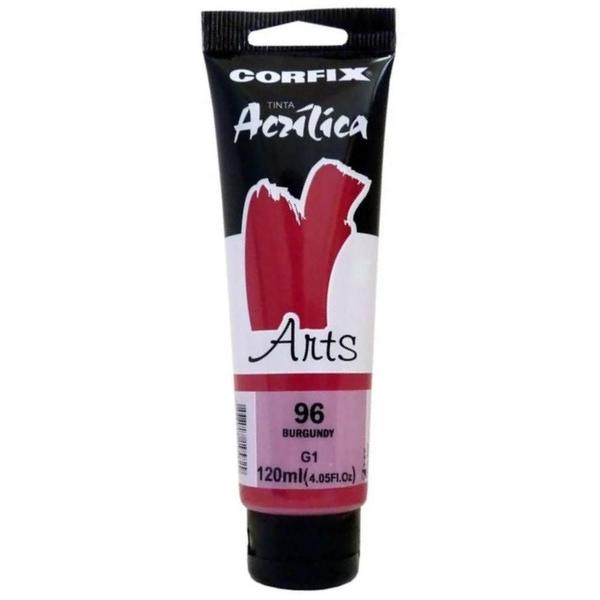 Imagem de Tinta Acrílica Corfix Arts 120ml Burgundy 96 Gr 1