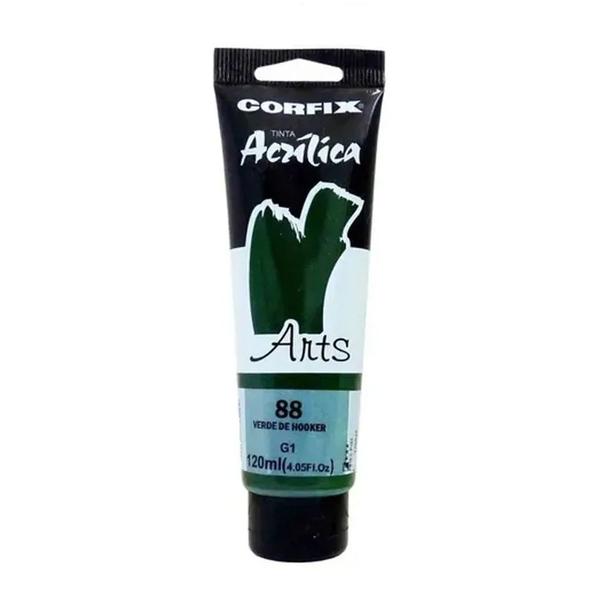 Imagem de Tinta Acrílica Corfix Arts 120ml Verde de Hooker 88 Gr 1