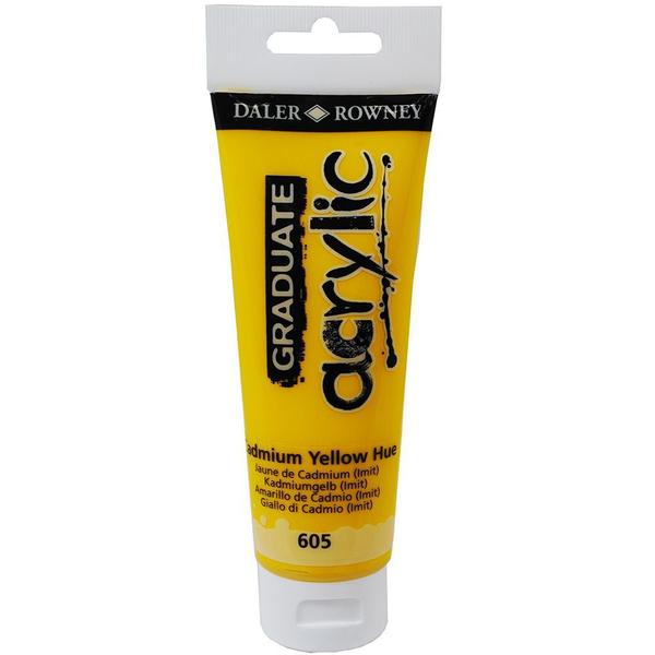 Imagem de Tinta Acrílica Daler Rowney Graduate 605 Cadmium Yellow Hue 120 ml 123120605