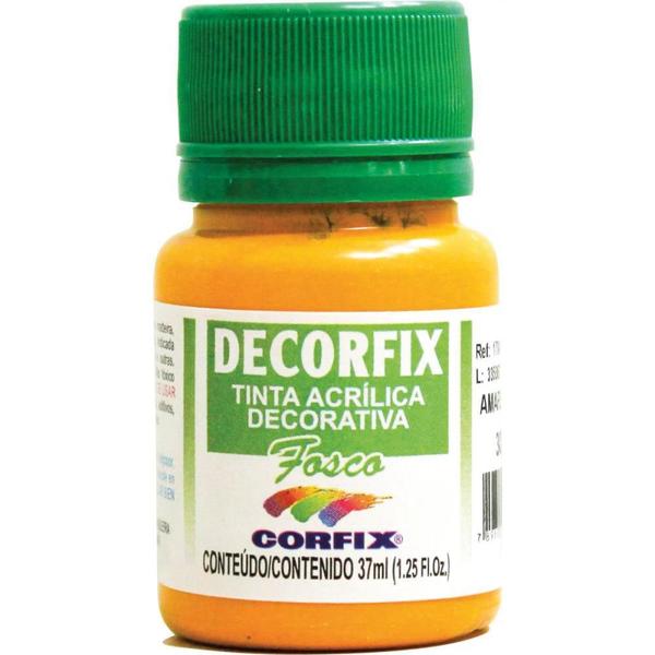 Imagem de Tinta Acrílica Decorfix Fosca 37ML Amarelo CA CX com 06