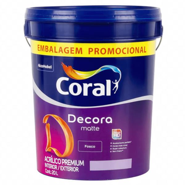 Imagem de Tinta Acrílica Fosca Decora Matte Premium Branco - Coral