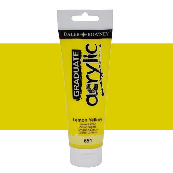 Imagem de Tinta Acrilica Graduate 120ml Lemon Yellow 651 Daler Rowney