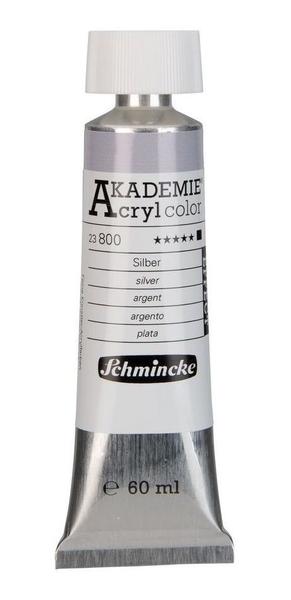 Imagem de Tinta Acrílica Importada Schmincke Akademie 60ml 800 Silver