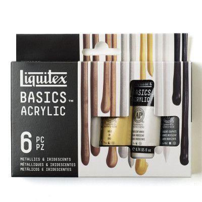 Imagem de Tinta Acrílica Liquitex Basics 22ml 6 Cores Metálicas