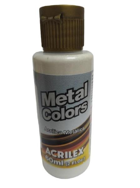 Imagem de Tinta Acrílica Metal Colors Branco Metalico 562 Ex 60Ml