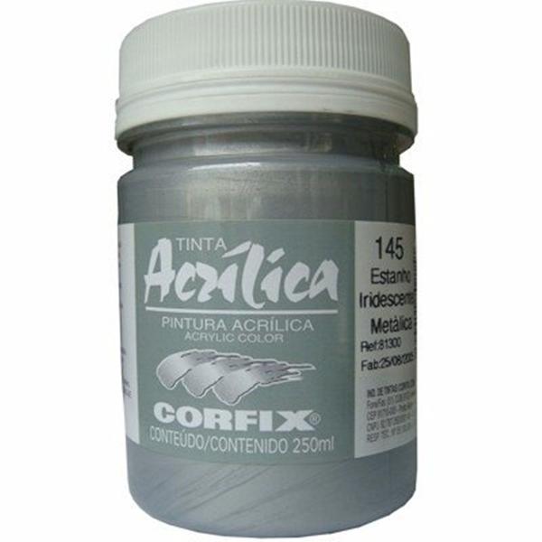 Imagem de Tinta Acrílica Metálica Corfix 250ml 145 Estanho Iridescente