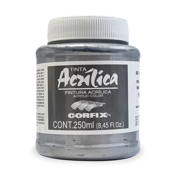 Imagem de Tinta Acrílica Metálica Prata Iridescente 250ml Corfix 