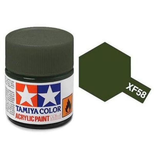 Imagem de Tinta Acrílica Mini Xf-58 Verde Oliva (10 Ml) Tamiya 81758