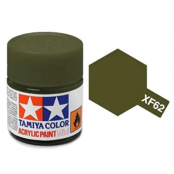 Imagem de Tinta Acrílica Mini XF-62 Verde Oliva 10 ml Tamiya 81762