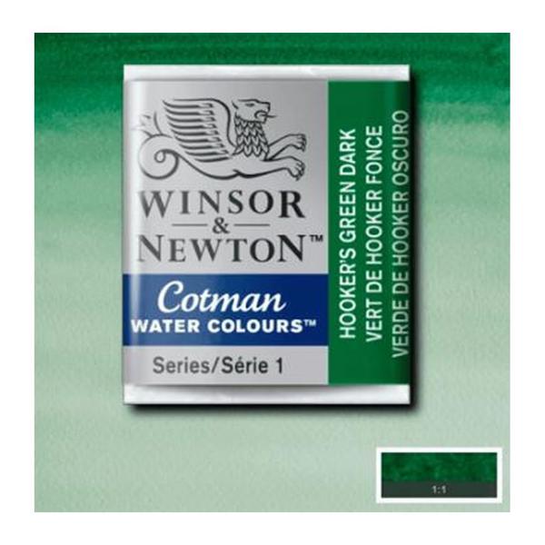 Tinta Aquarela em Pastilha Cotman Winsor & Newton Hook Green Dark 312 Imagem de Tinta Aquarela em Pastilha Cotman Winsor & Newton Hook Green Dark 312