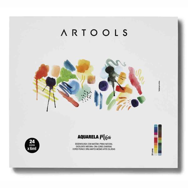 Imagem de Tinta Aquarela Misci Artools Com 24 Cores 6Ml