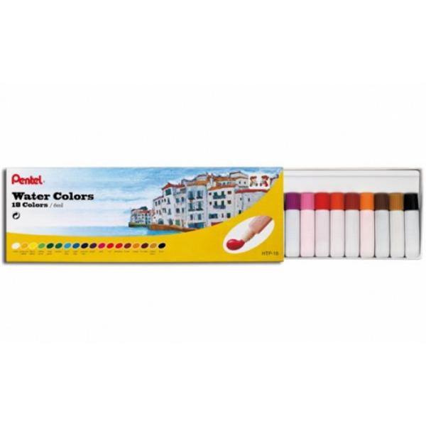 Imagem de Tinta Aquarela Pentel 18 cores Water colors HTP-18