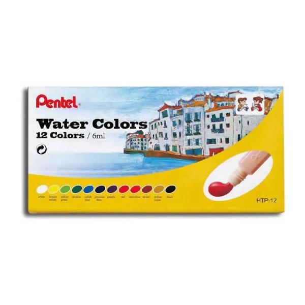 Imagem de Tinta Aquarela Pentel Á Base De Água 12 Cores - Water Colors