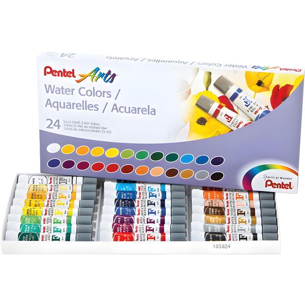 Imagem de Tinta Aquarela Pentel Caixa com 24 Cores