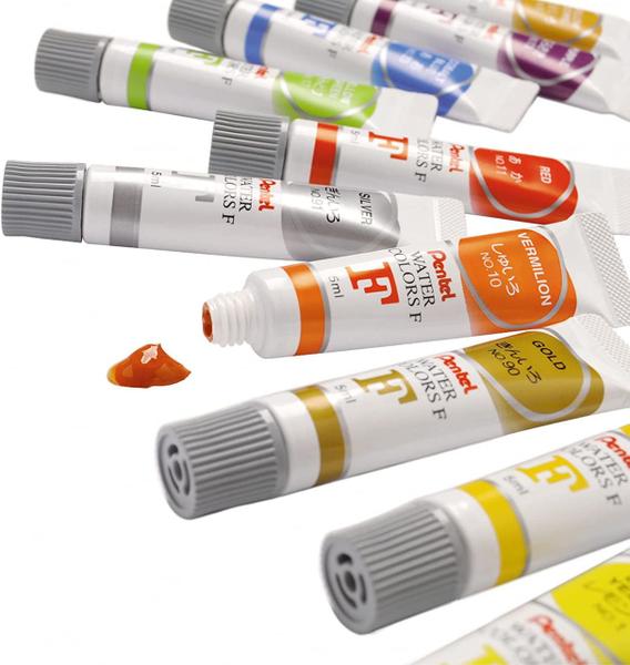 Tinta Aquarela Water Colours 5ml Pentel Imagem de Tinta Aquarela Water Colours 5ml Pentel