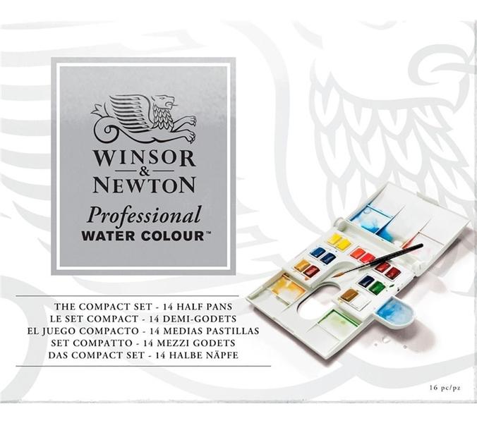 Imagem de Tinta Aquarela Winsor & Newton Profis Compact Set 14 Cores