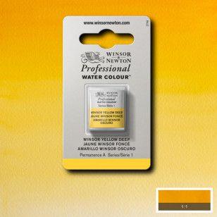 Imagem de Tinta Aquarela Winsor & Newton Profissional Pastilha S1 731 Winsor Yellow Deep