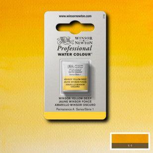 Tinta Aquarela Winsor & Newton Profissional Pastilha S1 731 Winsor Yellow Deep - WINSOR NEWTON Imagem de Tinta Aquarela Winsor & Newton Profissional Pastilha S1 731 Winsor Yellow Deep