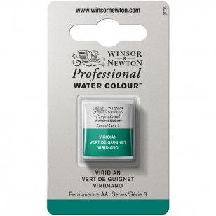 Imagem de Tinta Aquarela Winsor & Newton Profissional Pastilha S3 692 Viridian