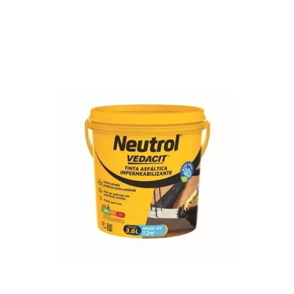 Imagem de Tinta Asfaltica Neutrol Acqua Base Agua 3.6lt