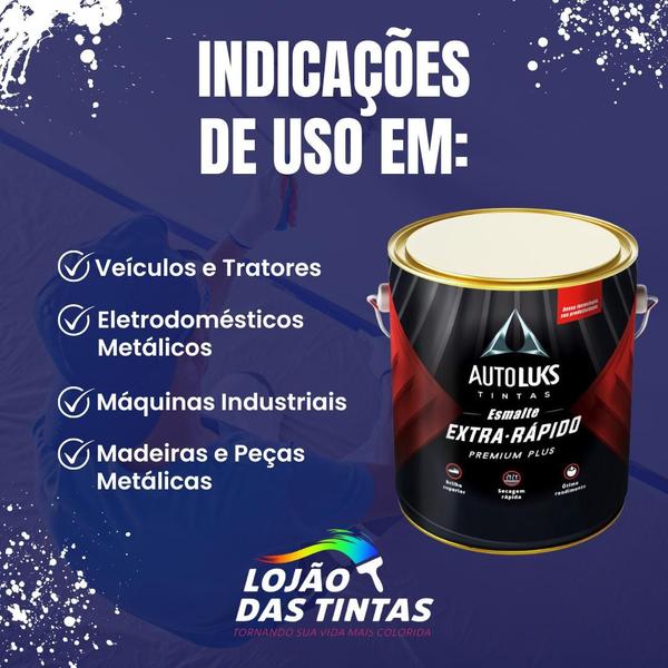 Imagem de Tinta Automotiva Esmalte Metal Máquinas Autoluks Extra-Rápido 3,6L