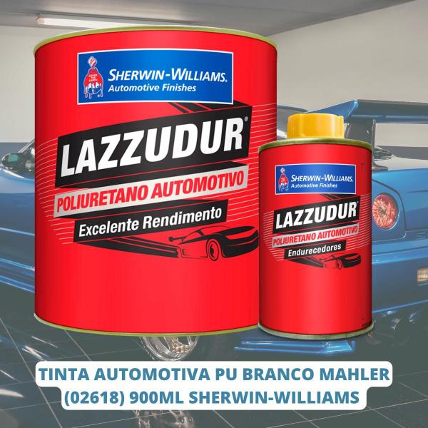 Imagem de Tinta Automotiva PU Branco Mahler (02618) 900ml Sherwin Williams