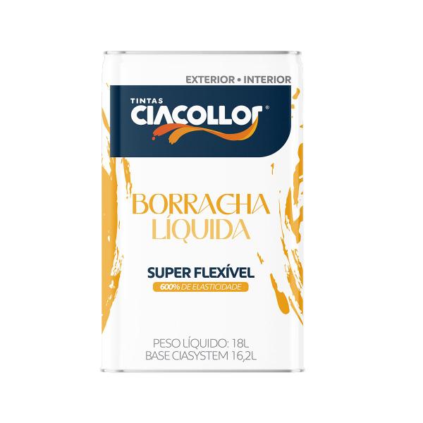 Imagem de Tinta borracha liquida ciaflex 18kg ciacollor branco parede externa