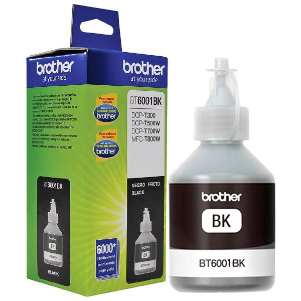 Imagem de Tinta Brother BT-6001BK BT6001BK Original Preto para InkTank DCP-T300 DCP-T500W DCP-T700W MFC-T800W Refil 108ml