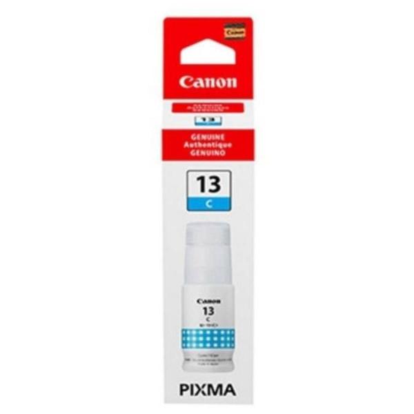 Imagem de Tinta Canon GI-13 GI-13C Original para Impressora Mega Tank G510 G610 G-510 G-610 Refil Ciano 60ml