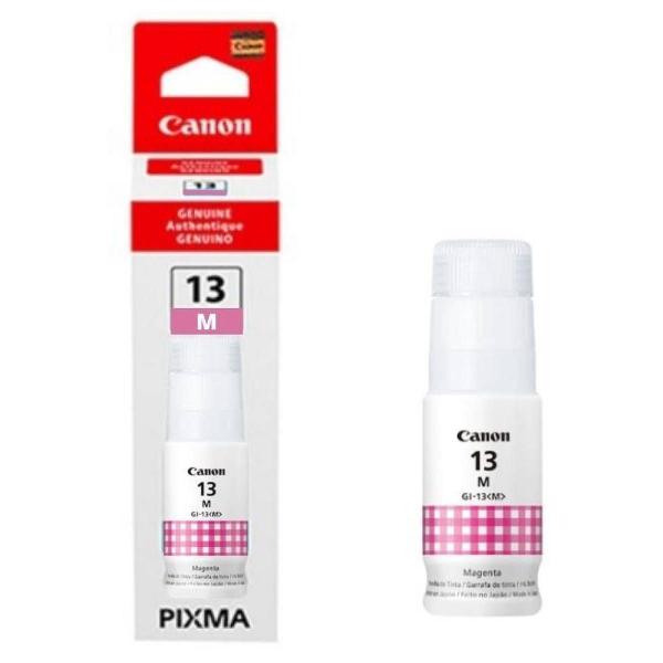 Imagem de Tinta Canon GI-13 GI-13M Original para Impressora Mega Tank G510 G610 G-510 G-610 Refil Magenta 60ml