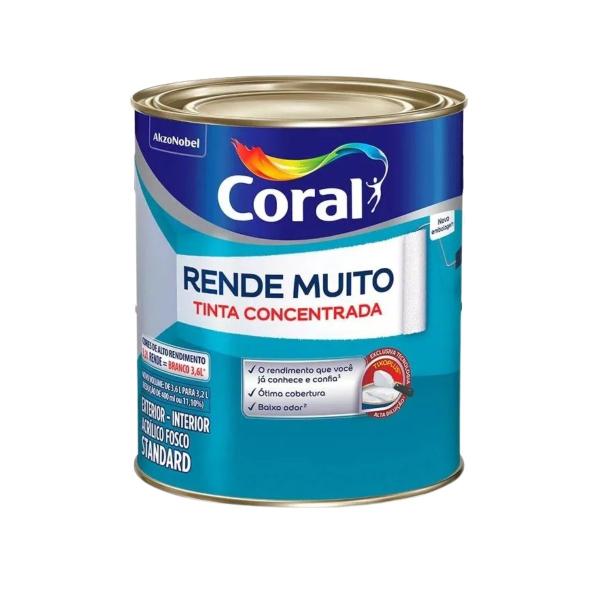 Imagem de Tinta Coral Rende Muito Concentrada Paredes e Tetos 800ml