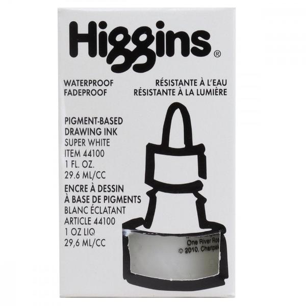 Tinta Desenho Higgins 29,6ml Super White Ink - CHARTPAK Imagem de Tinta Desenho Higgins 29,6ml Super White Ink