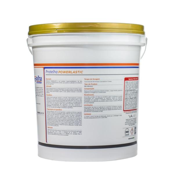 Tinta Elástico Impermeabilizante Para Telhados Protelha Powerlastic 3,6Kg - Drylevis Imagem de Tinta Elástico Impermeabilizante Para Telhados Protelha Powerlastic 3,6Kg - Drylevis