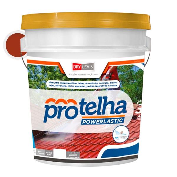 Imagem de Tinta Elástico Impermeabilizante Para Telhados Protelha Powerlastic 3,6Kg - Drylevis