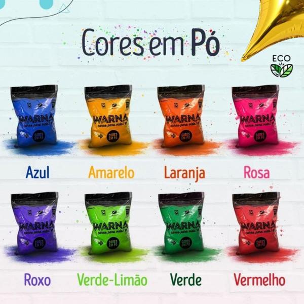 Imagem de Tinta Em Pó Colorido (1Und) de 100Gr Cada, Cores Sortidas, WC- Pó Colorido, Chá Revelação Festas, Pó Colorido Para Festa