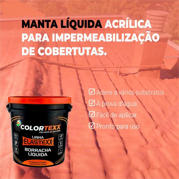 Imagem de Tinta Emborrachada Elastexx - Impermeabilizante Elástico 20kg - Asfalto