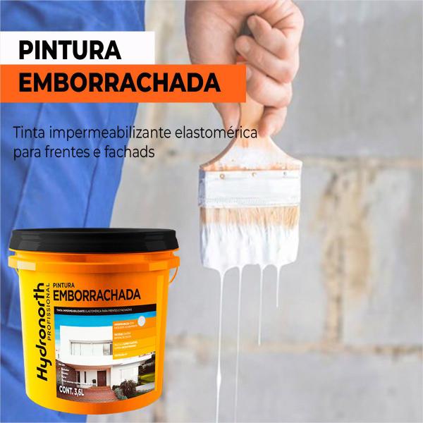 Imagem de Tinta Emborrachada P/ Exterior 3,6l Hydronoth - Branco