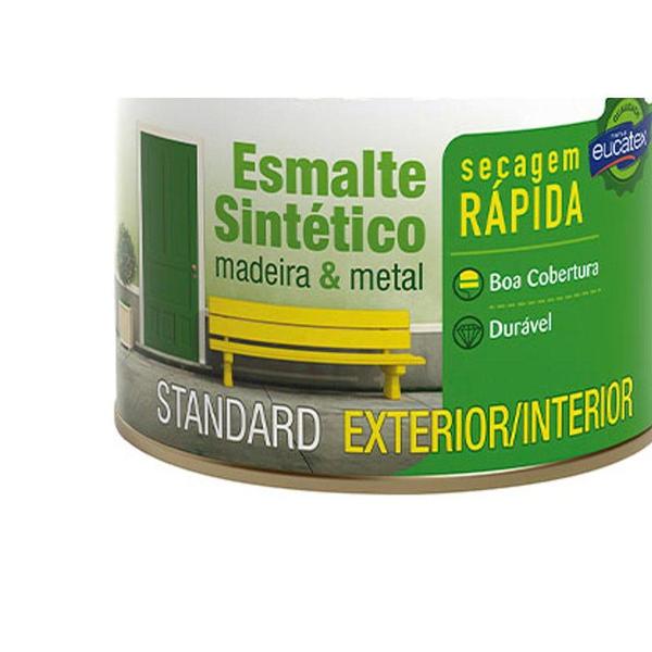 Imagem de Tinta Esmalte. 1/4 (900ml) Sintetico Eucalar Preto