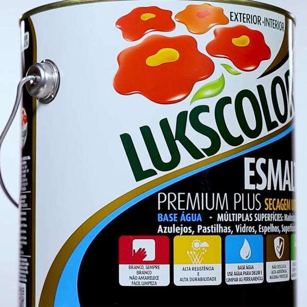 Imagem de Tinta Esmalte Acet Lukscolor Base Água Branco 3,6L