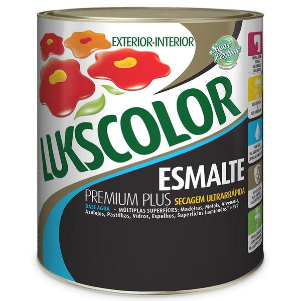 Imagem de Tinta Esmalte Acet Lukscolor Base Água Branco 900ml