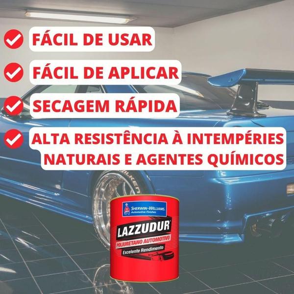 Imagem de Tinta Esmalte Automotivo PU Lazzudur Branco Geada 2,7 litros