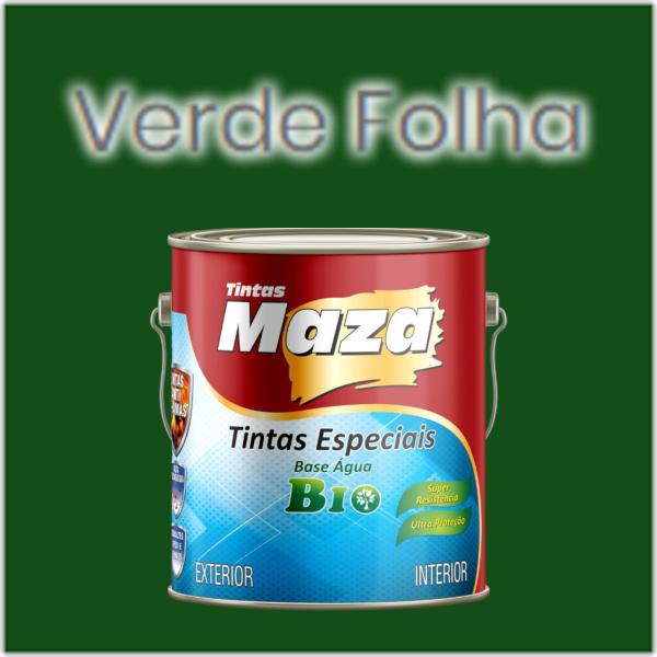 Imagem de Tinta Esmalte Base Água 900ml Maza Verde Folha Brilhante