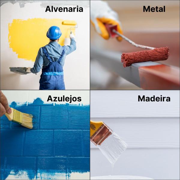 Imagem de Tinta Esmalte Base Água Premium Plus Brilhante 3,6 Litros Metal Aço Madeira PVC Azulejo - Tabaco