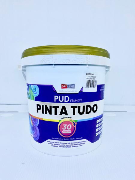 Imagem de Tinta Esmalte Base De Água Pinta Tudo Seca Rápido Branco 3,6L